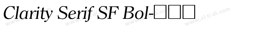 Clarity Serif SF Bol字体转换
